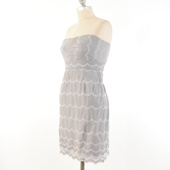 J.Crew Cotton Eyelet Strapless Dress - Picture 5 of 6